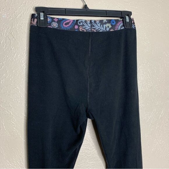 Champion authentic tights leggings black paisley colorful print - Picture 5 of 11